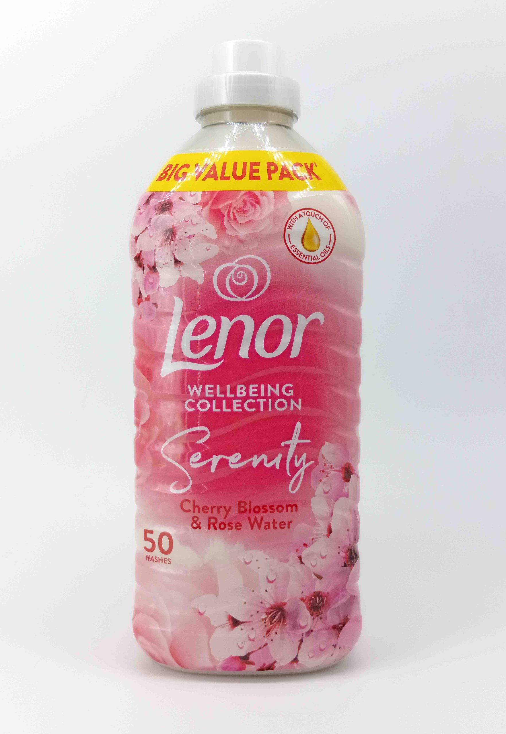 خوشبو کننده و نرم کننده لنور 50 بار چری و رز