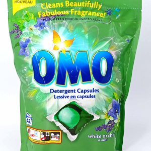 قرص ماشین ظرفشویی اومو 42 عدد رایحه ارکیده و نعناع | OMO